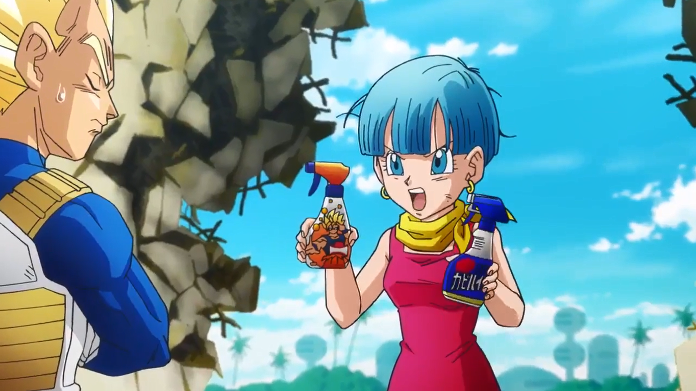 Bulma y Vegeta a limpiar