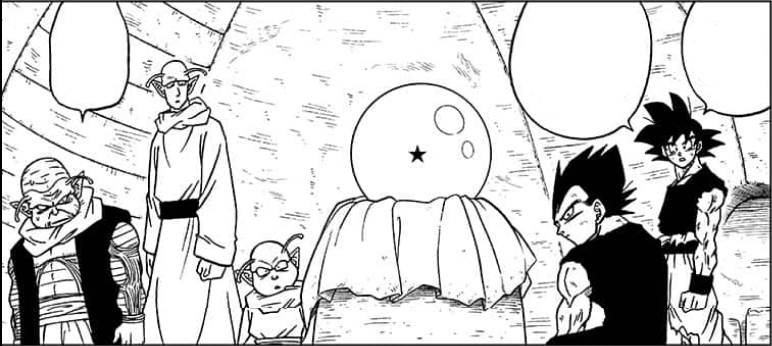 Goku, Vegeta and the namekians - manga 47