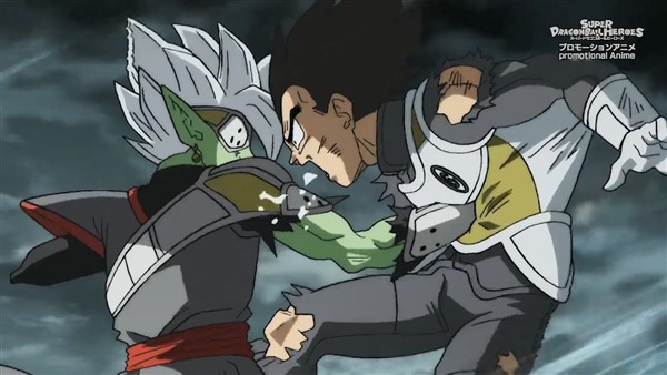 Zamasu golpea a Vegeta