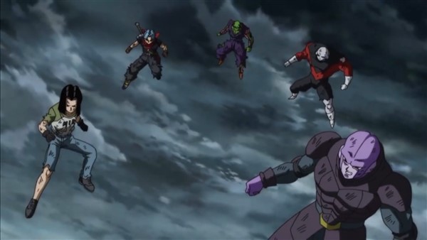 17, Trunks, Piccolo, Jiren y Hit