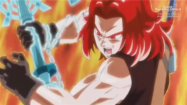 Trunks Xeno atacando con su espada nueva