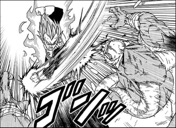 Vegeta hits Moro