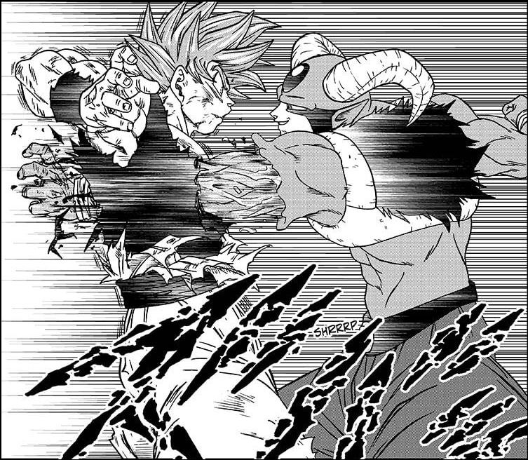 Moro atraviesa a Goku