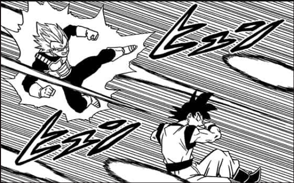 Vegeta y Goku atacados