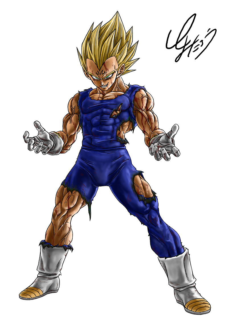 majin vegeta yellow