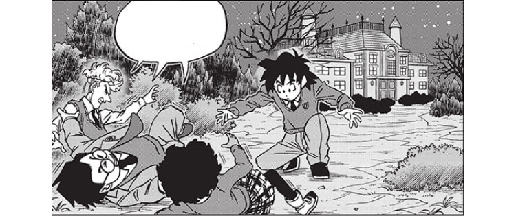 Goten saca a los compis