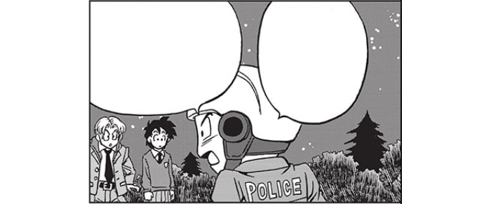 Trunks y Goten con Krilin