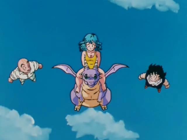 Krilin, Maron, Gohan y Haiya Dragon