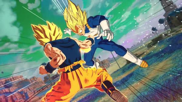 Goku contra Vegeta super saiyan